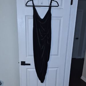 SHEIN Black Asymmetrical Dress